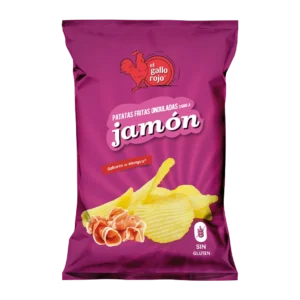 Papas AL Jamon Rizadas 500 GR Gallo Rojo
