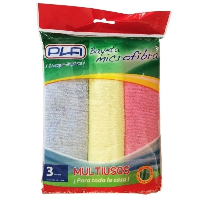 Bayeta Pla Microfibra 3 Und 40x30