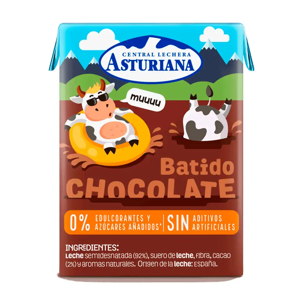 Asturiana Batido chocolate sin azúcar 3x200 ml