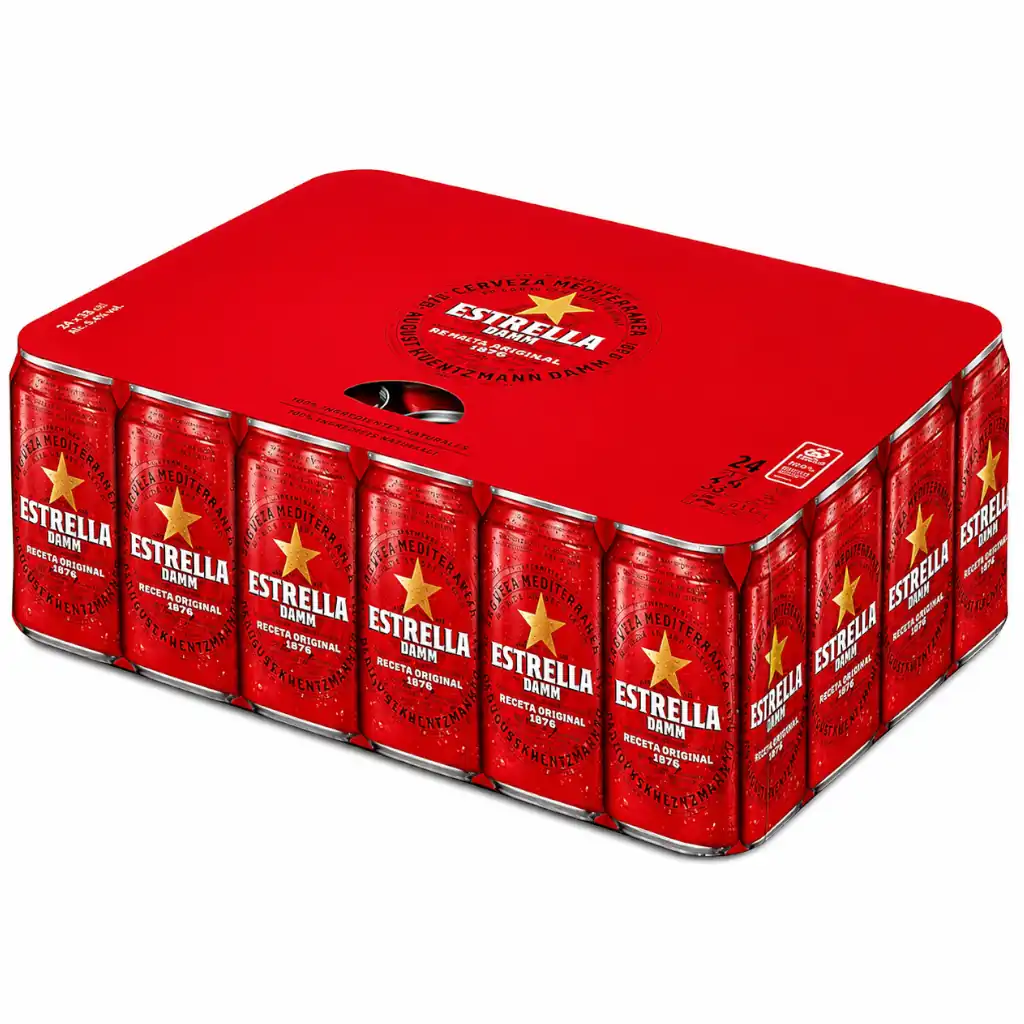 Estrella Damm 330 Lata caja de 24 Botes