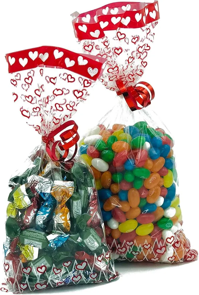 Bolsas Celofan 15/30 Corazones 100 - Marca Blanca