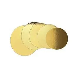 Discos Carton Oro 26 Cm Borde Liso