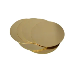 Discos Carton Oro 21 Cm. en pack de 100 ondulados