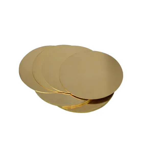 Discos Carton Oro 21 Cm. en pack de 100 ondulados