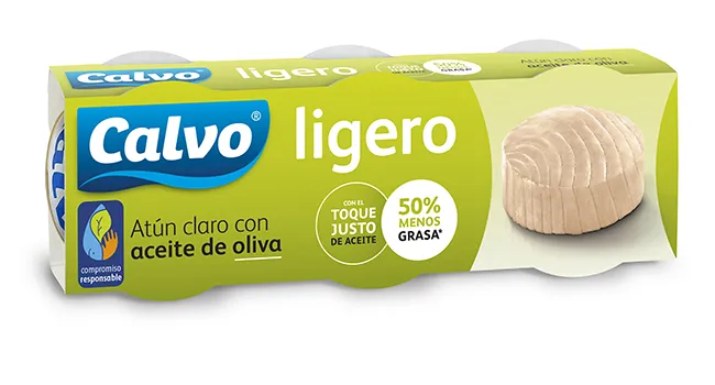 Calvo Atún Claro Ligero a Oliva en Pack 4