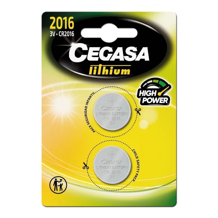 Cegasa Pila Litio Botón CR2016 3V-BL2