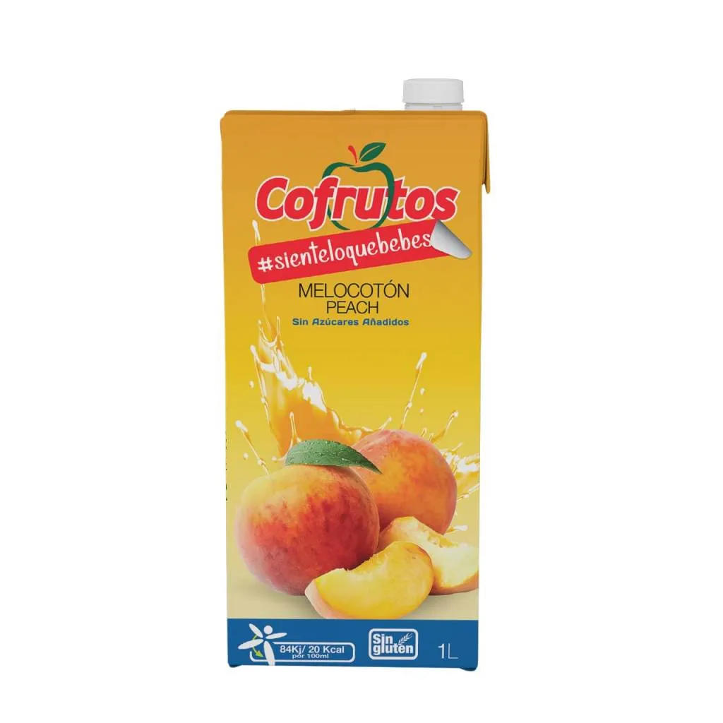 Cofrutos Melocotón Sin Azúcar en Brik 1 l