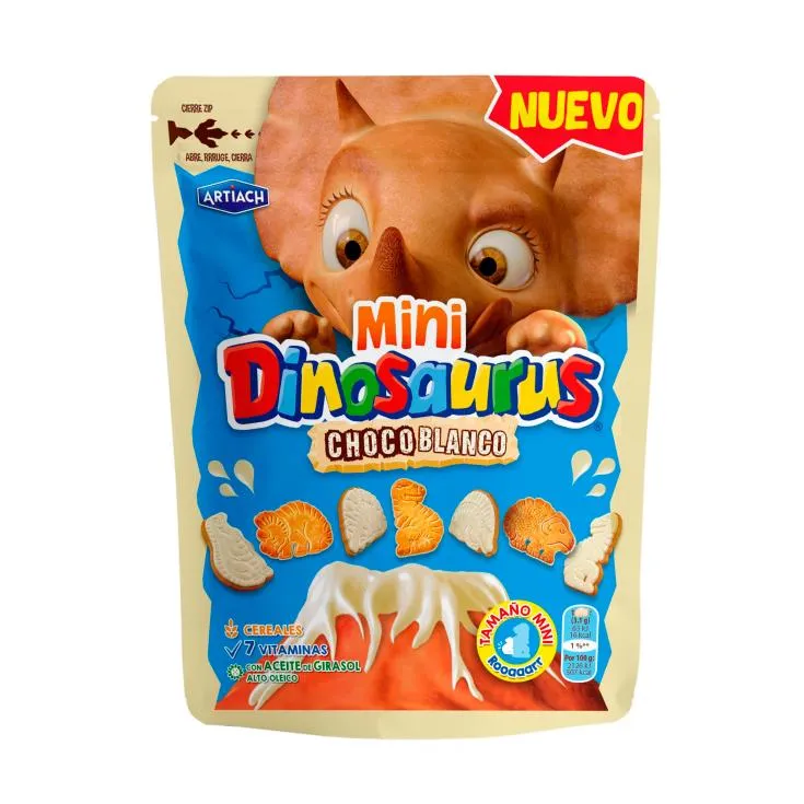Dinosaurios Choco Blanco 88gr.