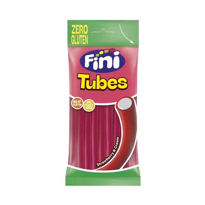 Fini Tubos Relleno Fresa Zero 75 g