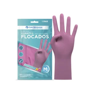 Guantes Flocados Rosa T-g
