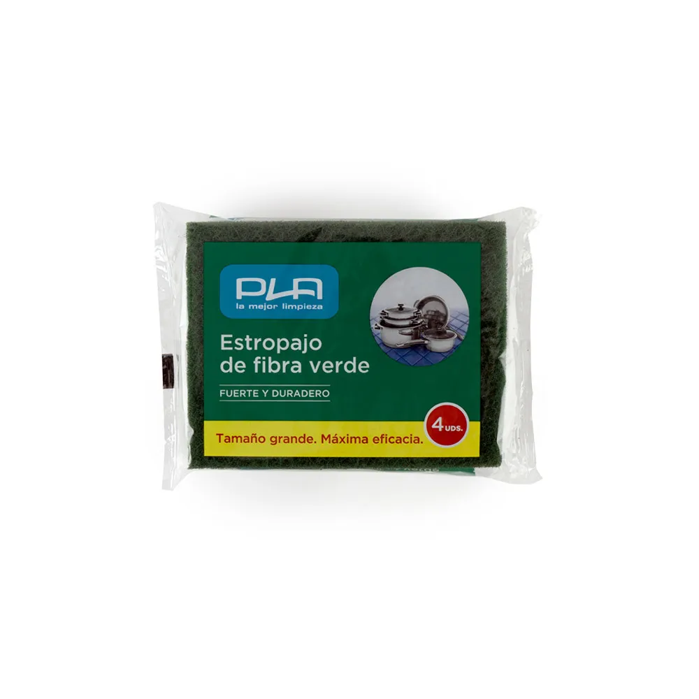 Pla Estropajo Verde C/esponja P-4